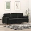 Image de vidaXL Canapé 3 places avec oreillers décoratifs noir 180 cm velours3200896