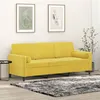 Image de vidaXL Canapé 3 places avec oreillers décoratifs jaune 180 cm velours3200897