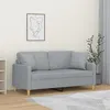 Image de vidaXL Canapé 2 places avec oreillers gris clair 140 cm tissu3200909