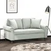 Image de vidaXL Canapé 2 places avec oreillers gris clair 120 cm velours3200935