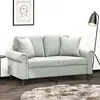 Image de vidaXL CanapÃ© 2 places avec oreillers gris clair 120 cm velours
