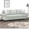 Image de vidaXL Vidaxl Canapé 3 Places Avec Oreillers Gris Clair 180 Cm Velours