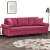 Image de vidaXL Canapé 3 places avec oreillers bordeaux 180 cm velours3200959