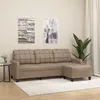 Image de vidaXL Vidaxl Canapé À 3 Places Avec Repose-Pieds Cappuccino 180cm Similicuir