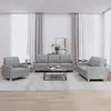 Image de vidaXL Ensemble de canapÃ©s 3 pcs avec coussins Gris clair Tissu