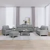 Image de vidaXL Ensemble de canapés 4 pcs avec coussins Gris clair Tissu3201250