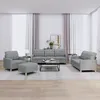 Image de vidaXL Ensemble de canapÃ©s 4 pcs avec coussins Gris clair Tissu