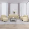 Image de vidaXL Ensemble de canapÃ©s 4 pcs avec coussins crÃ¨me tissu