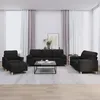 Image de vidaXL Ensemble de canapÃ©s 4 pcs avec coussins noir tissu