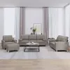 Image de vidaXL Ensemble de canapés 4 pcs avec coussins taupe tissu3201273