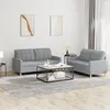 Image de vidaXL Ensemble de canapés 2 pcs avec coussins Gris clair Tissu3201274