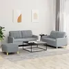Image de vidaXL Ensemble de canapés 3 pcs avec coussins Gris clair Tissu3201282