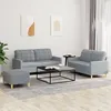 Image de vidaXL Ensemble de canapÃ©s 3 pcs avec coussins Gris clair Tissu