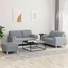 Image de vidaXL Ensemble de canapés 3 pcs coussins gris clair tissu3201298
