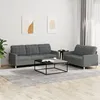Image de vidaXL Ensemble de canapÃ©s 2 pcs avec coussins Gris foncÃ© Tissu