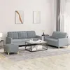 Image de vidaXL Ensemble de canapés 3 pcs avec coussins Gris clair Tissu3201314