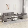 Image de vidaXL Ensemble de canapÃ©s 3 pcs avec coussins Taupe Tissu