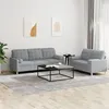Image de vidaXL Ensemble de canapés 2 pcs coussins gris clair tissu3201322