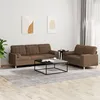 Image de vidaXL Ensemble de canapÃ©s 2 pcs avec coussins marron tissu