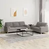 Image de vidaXL Ensemble de canapÃ©s 2 pcs avec coussins taupe tissu