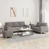 Image de vidaXL Vidaxl Ensemble De Canapés 3 Pcs Avec Coussins Taupe Tissu