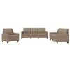 Image de vidaXL Ensemble de canapés 3 pcs avec coussins Cappuccino Similicuir3201342