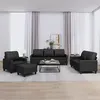 Image de vidaXL Ensemble de canapés 4 pcs avec coussins Noir Similicuir3201343