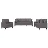 Image de vidaXL Ensemble de canapés 3 pcs avec coussins gris similicuir3201350