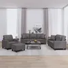 Image de vidaXL Ensemble de canapés 4 pcs avec coussins gris similicuir