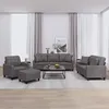 Image de vidaXL Ensemble de canapÃ©s 4 pcs avec coussins gris similicuir