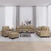 Image de vidaXL Ensemble de canapés 4 pcs avec coussins cappuccino similicuir