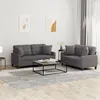 Image de vidaXL Ensemble de canapés 2 pcs avec coussins gris similicuir3201370