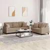 Image de vidaXL Ensemble de canapés 2 pcs avec coussins cappuccino similicuir3201392
