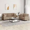 Image de Vidaxl Ensemble De CanapÃ©s 2 Pcs Avec Coussins Cappuccino Similicuir