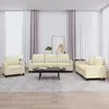Image de vidaXL Ensemble de canapÃ©s 3 pcs avec coussins CrÃ¨me Similicuir
