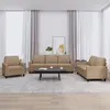 Image de vidaXL Ensemble de canapés 3 pcs avec coussins Cappuccino Similicuir3201402