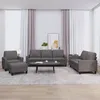 Image de vidaXL Ensemble de canapÃ©s 4 pcs avec coussins Gris Similicuir