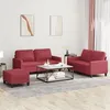 Image de vidaXL Ensemble de canapés 3 pcs et coussins Rouge bordeaux Similicuir3201416