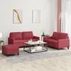 Image de Vidaxl Ensemble De CanapÃ©s 3 Pcs Et Coussins Rouge Bordeaux Similicuir