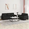 Image de vidaXL Ensemble de canapÃ©s 2 pcs avec coussins Noir Similicuir