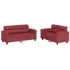 Image de vidaXL Ensemble de canapés 2 pcs et coussins Rouge bordeaux Similicuir3201421