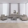 Image de vidaXL Ensemble de canapÃ©s 3 pcs avec coussins Taupe Tissu