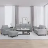 Image de vidaXL Ensemble de canapÃ©s 4 pcs avec coussins Gris clair Tissu