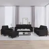 Image de vidaXL Ensemble de canapÃ©s 4 pcs avec coussins Noir Tissu