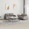 Image de vidaXL Ensemble de canapÃ©s 2 pcs avec coussins Taupe Tissu