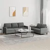 Image de vidaXL Ensemble de canapés 2 pcs avec coussins Gris foncé Tissu3201461