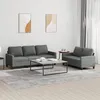 Image de vidaXL Ensemble de canapÃ©s 2 pcs avec coussins Gris foncÃ© Tissu