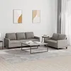 Image de vidaXL Ensemble de canapÃ©s 2 pcs avec coussins Taupe Tissu