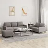Image de vidaXL Ensemble de canapÃ©s 3 pcs avec coussins Taupe Tissu