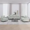 Image de vidaXL Ensemble de canapés 3 pcs avec coussins Gris clair Velours3201476